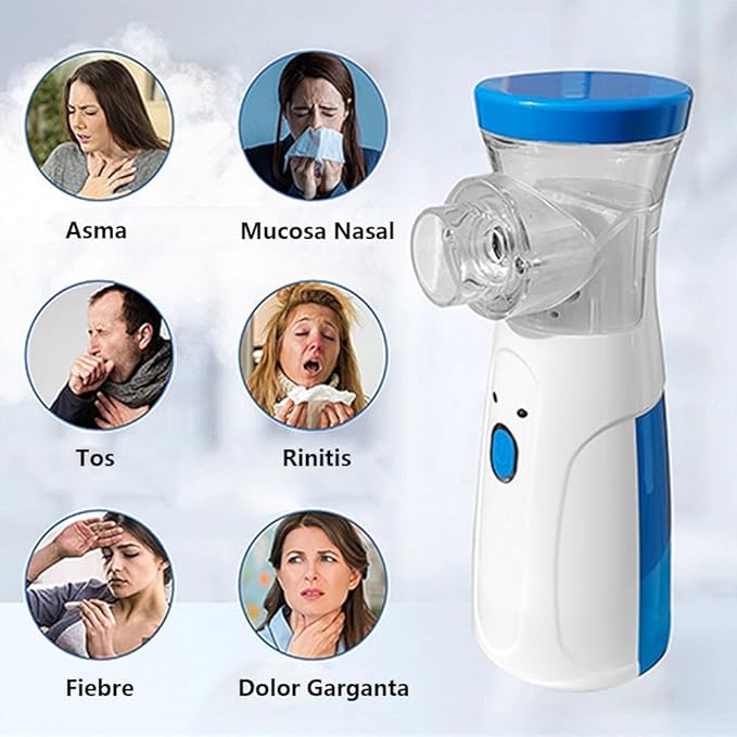 Kit Familiar Respiratorio – Nebulizador Portátil + Termómetro Sin Contacto