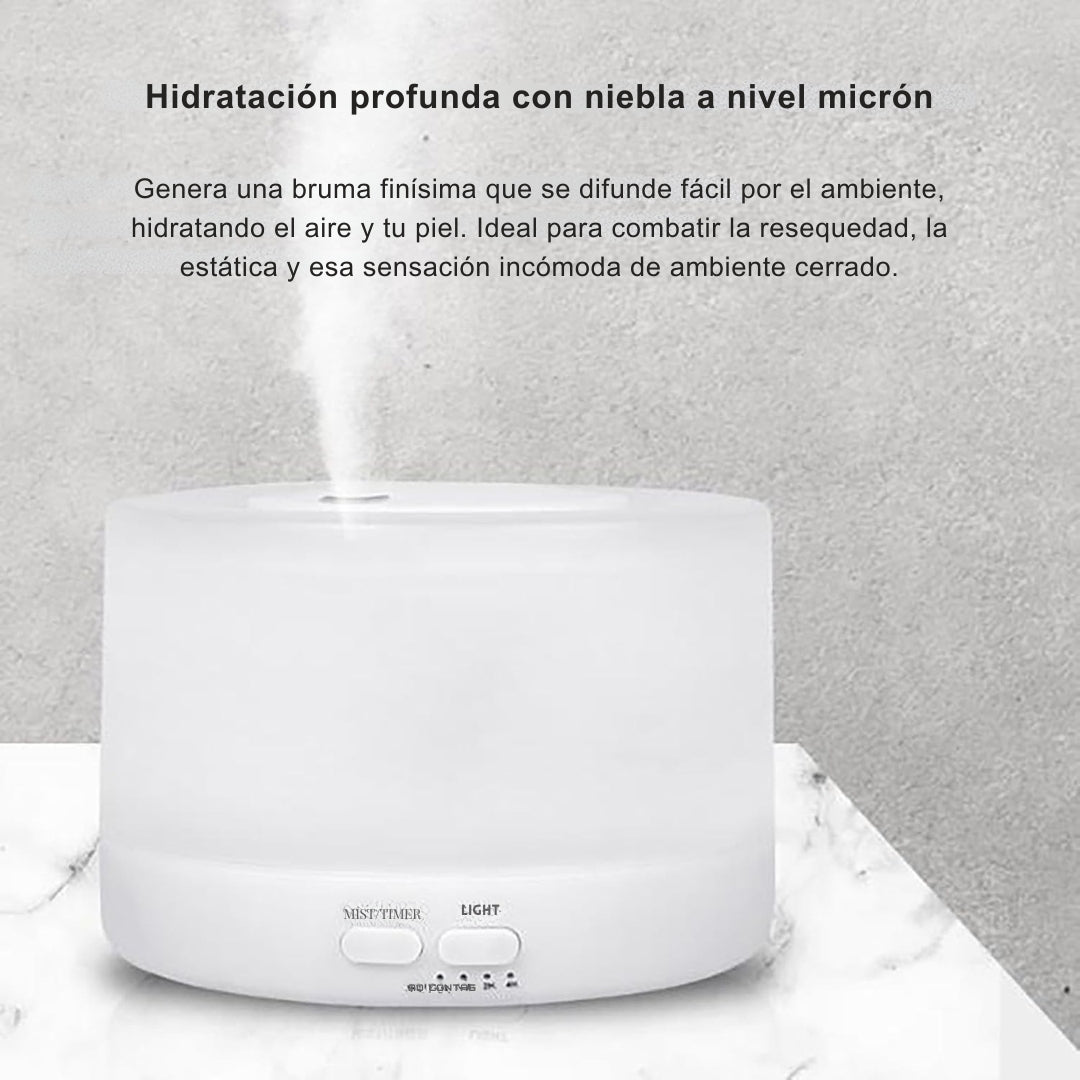 Difusor Humidificador LED con Control Remoto – Aromaterapia de Lujo para tu Espacio