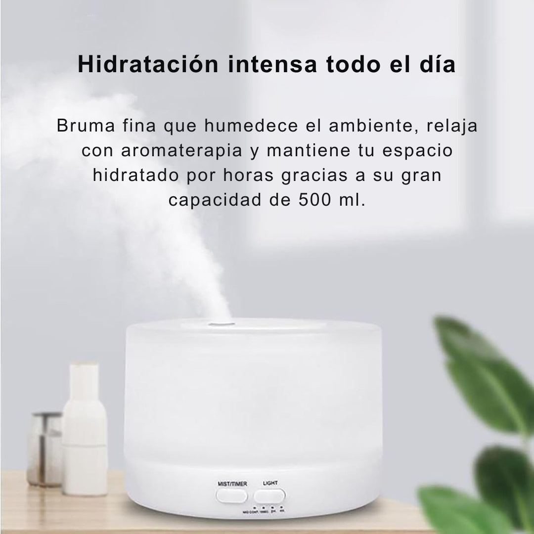 Difusor Humidificador LED con Control Remoto – Aromaterapia de Lujo para tu Espacio