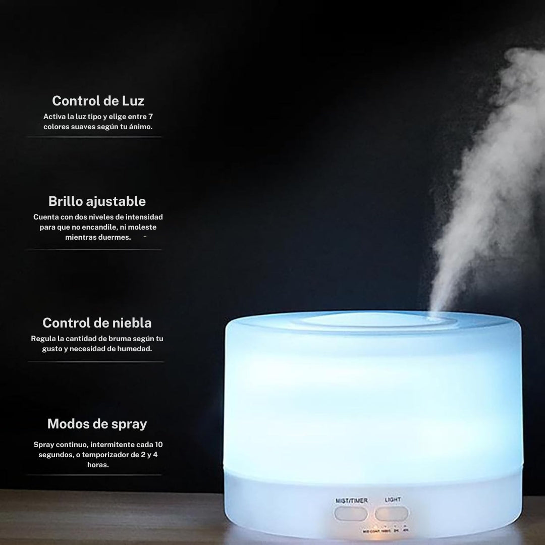 Difusor Humidificador LED con Control Remoto – Aromaterapia de Lujo para tu Espacio