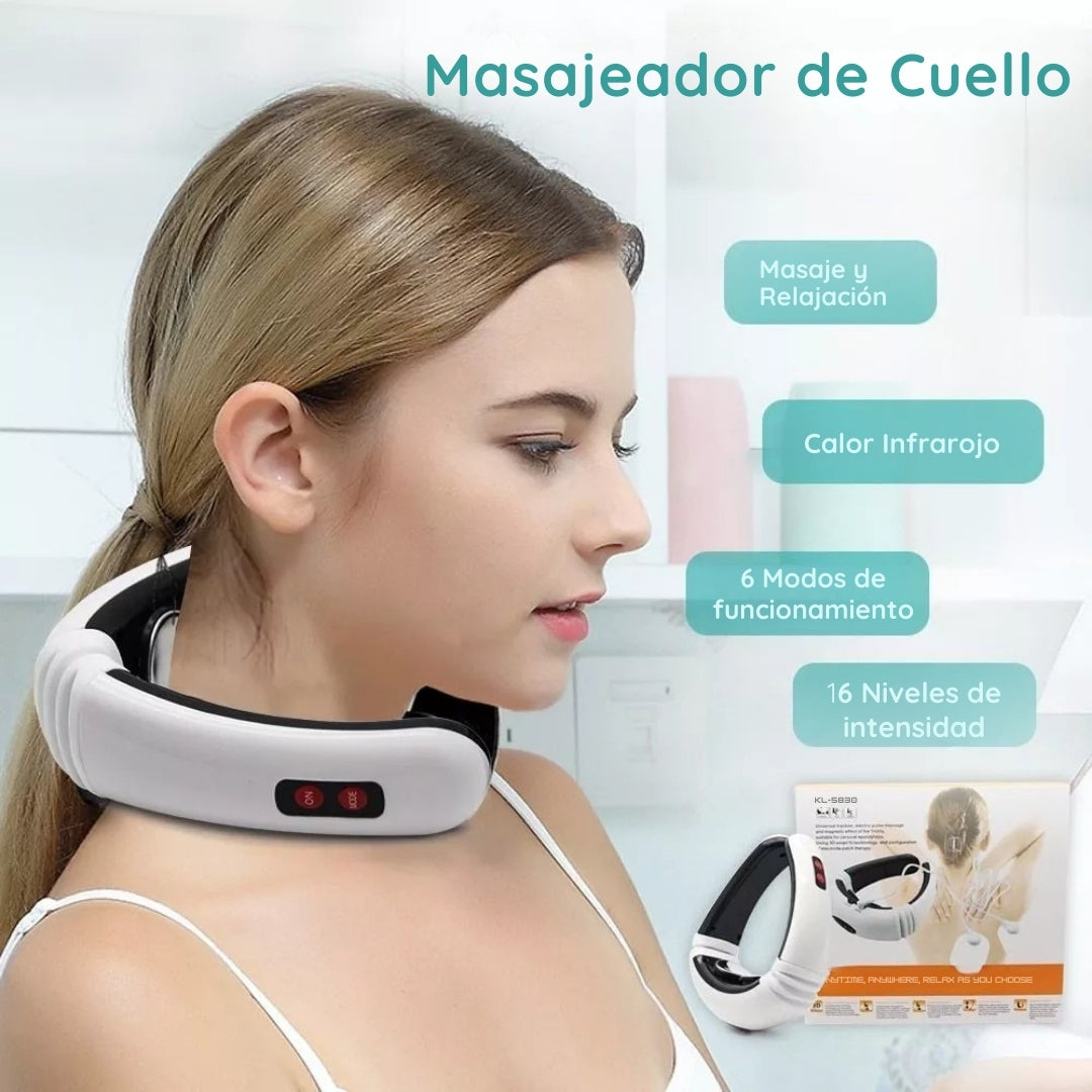 masajeador de cuello con parches ems