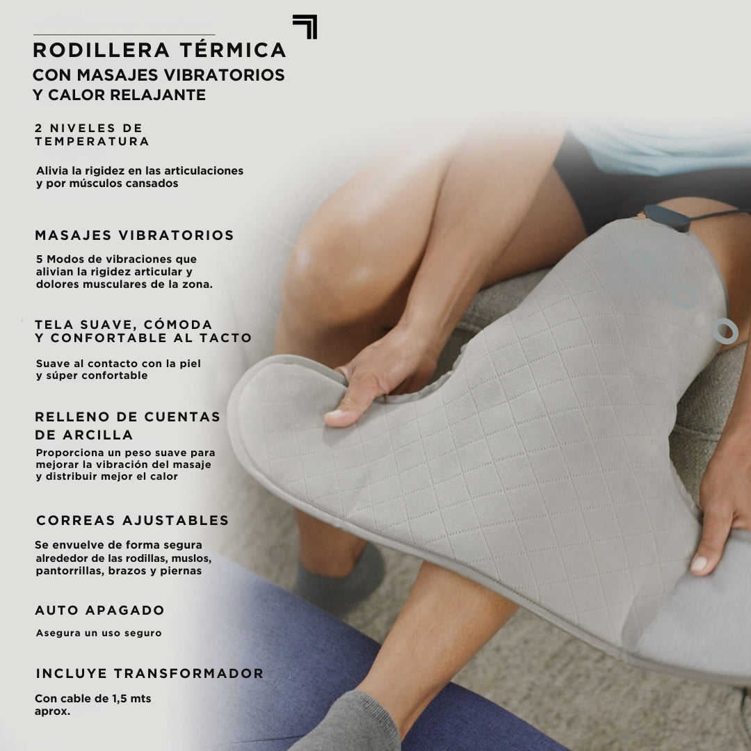 Rodillera Térmica Masajeadora Ajustable - Alivio Real para Tus Rodillas