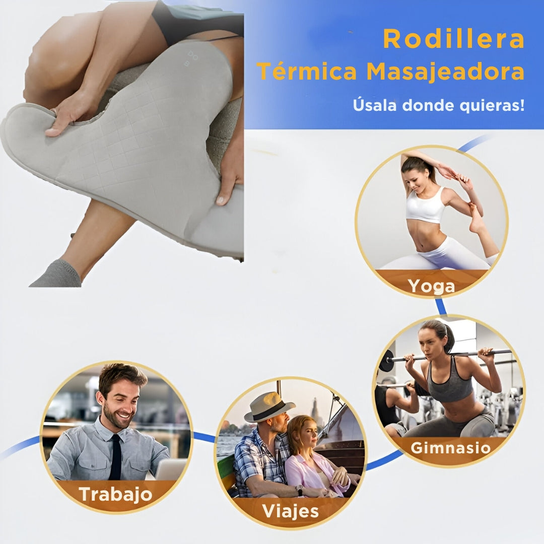 Rodillera Térmica Masajeadora Ajustable - Alivio Real para Tus Rodillas