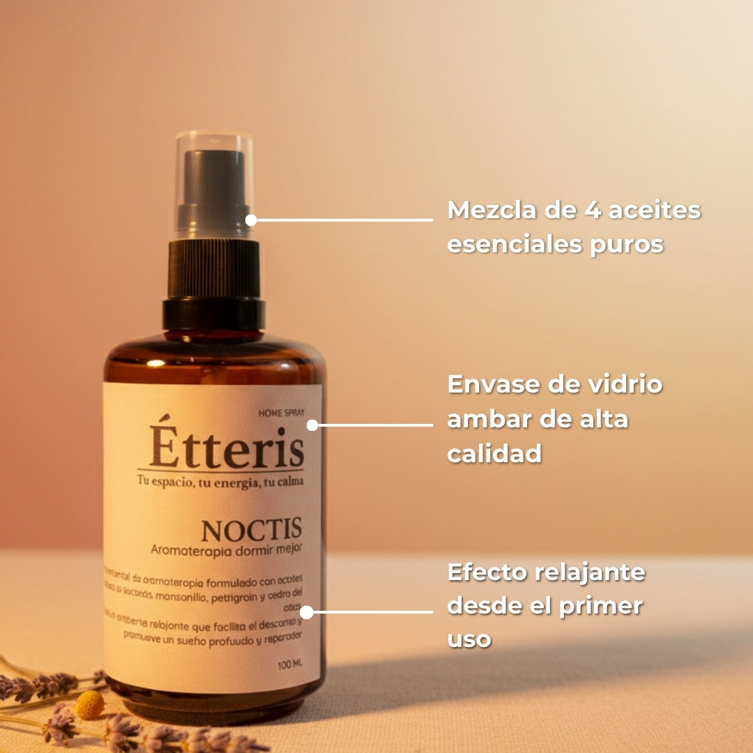 Ét­teri­s Noctis – Home Spray Premium de Aromaterapia (100 ml) para Dormir Mejor