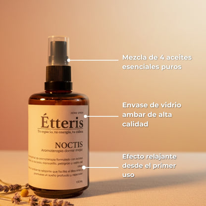 Ét­teri­s Noctis – Home Spray Premium de Aromaterapia (100 ml) para Dormir Mejor
