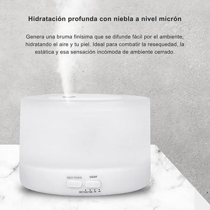 Difusor Humidificador LED con Control Remoto – Aromaterapia de Lujo para tu Espacio