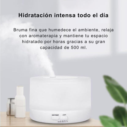 Difusor Humidificador LED con Control Remoto – Aromaterapia de Lujo para tu Espacio